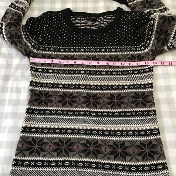 JULES & James wool blend fair isle chunky dress tunic sweater small - Picture 11 of 14
